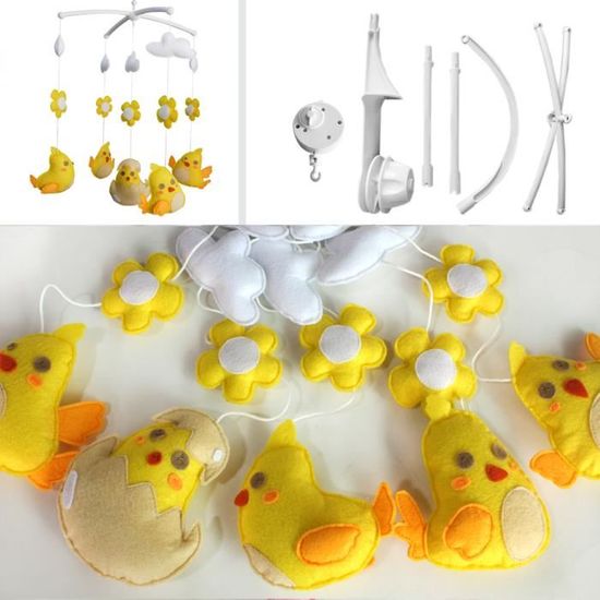 Lit Bebe Decor Toy Lit Mobile Cadeau Fait A La Main Mobile Musical Jaune Cdiscount Puericulture Eveil Bebe