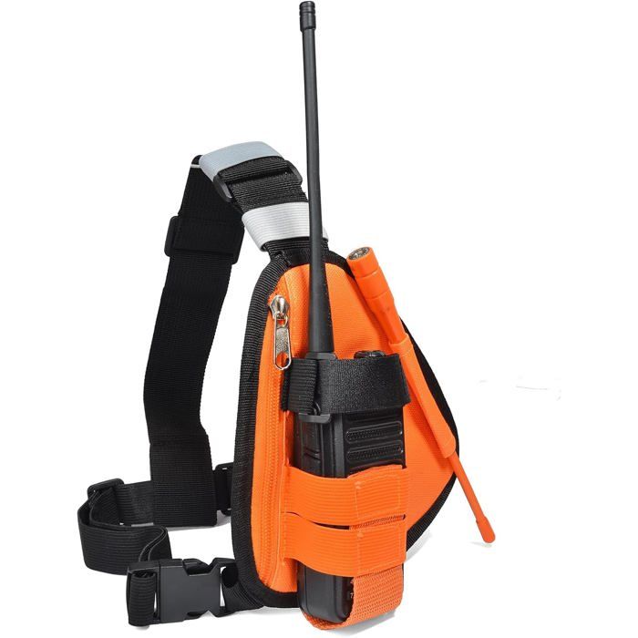 HYSHIKRA Sac Harnais De Poitrine Pour Talkie-Walkie - Support Radio Portable Noir Pour Chasse, Sécurité Et Plein Air