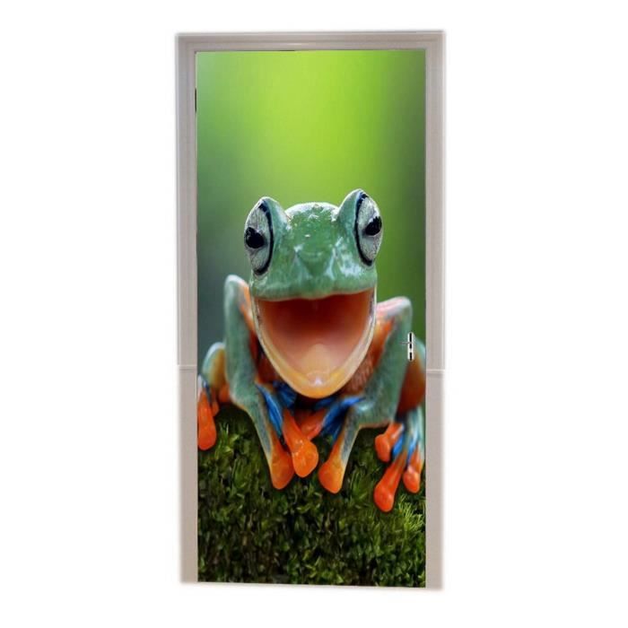 Sticker Porte Autocollant Poster de Porte 3D Portrait D
