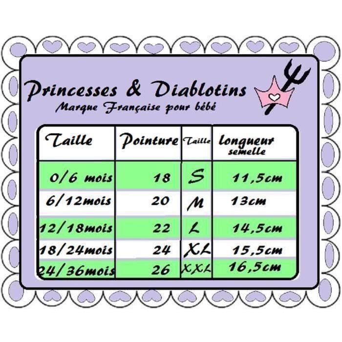 Chaussons b b en cuir PRINCESSES DIABLOTINS Premier pas