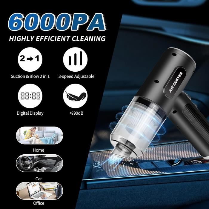 Aspirateur Voiture, Viafexna 6000Pa Mini Aspirateur Sans Fil A Main