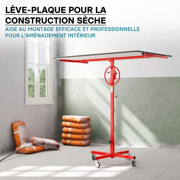 Lève-plaque De Plâtre MAX, Capacité 40 Kg, Largeur 122 Cm - Neuf Pour Montage Facile