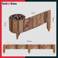 Bordure de jardin flexible en bois de pin - 10 x 110 cm - Marron - KOTARBAU®-2
