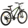 TIP - Vélo de montagne 21 vitesses Roues de 26 pouces 42 cm Noir - YOSOO - DX007437-2