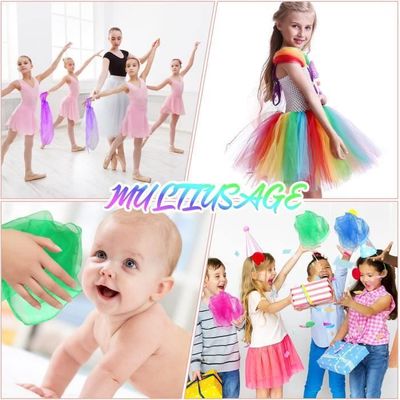 12 Foulards De Jonglage 60x60cm - Écharpes Danse Et Spectacle Couleurs Vives Pour Enfants Et Magie