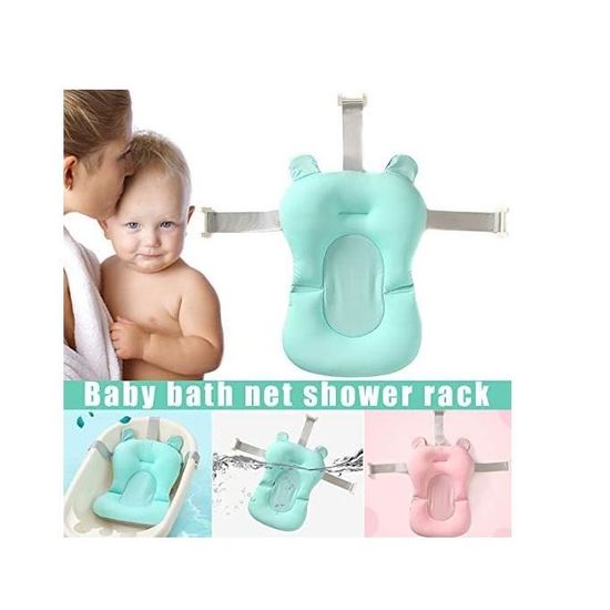 Coussin De Bain Bébé Antidérapant – Oreiller Gonflable Portable Pour Nouveau-Né, Tapis De Baignoire Doux Et Sécurisé 0-12 Mois