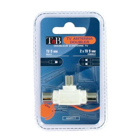 TNB doubleur antenne tv 9mm male / 2 x 9 femelle - câble tv - vidéo - son,  avis et prix pas cher - Cdiscount
