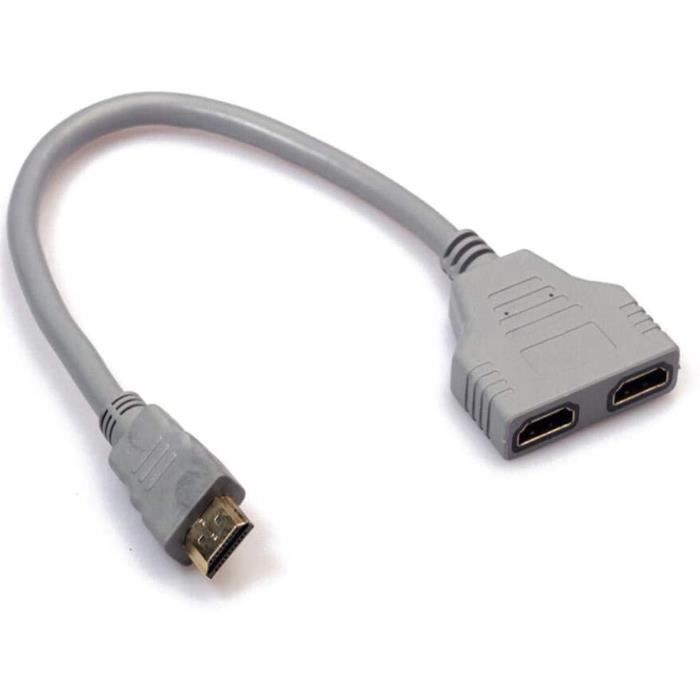 TD® Prise HDMI 1 mâle vers Double HDMI 2 femelle - adaptateur de câble et  répartiteur - convertisseur tv - Accessoire image et son - Cdiscount TV Son  Photo