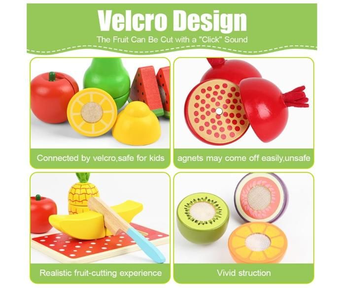 Montessori Jouet En Bois Fruits Et Légumes À Découper Pour Enfants Montessori Jouet En Bois Fruits Et Légumes À Découper Pour Enfants