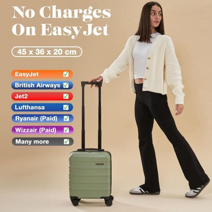 Cabin Max Anode 30L 45X36X20Cm Valise Cabine, Bagages À Main, (Bodo Green, 45 X 36 X 20 Cm