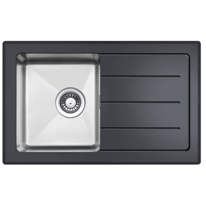 ACIER INOX ÉVIER Encastré Évier de Cuisine Évier 100 X 50 CM respekta Miami EUR 187,04 - FR
