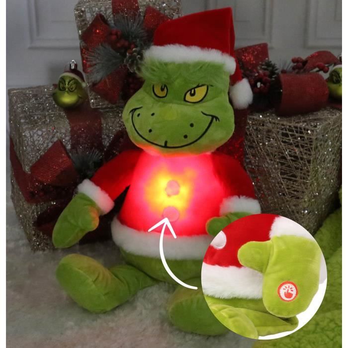 Grinch Grande peluche/mascotte de Noël, lumineuse, 50 cm - Cdiscount Jeux -  Jouets