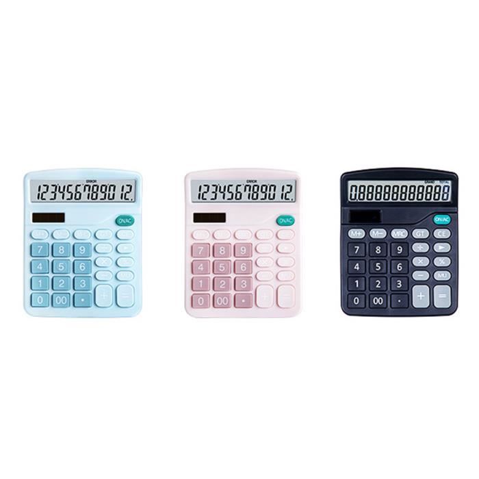 Calculatrice financière standard à 12 chiffres, coordonnante avec gros  boutons, sommeil automatique, calculatrice de bureau, calculatrice de base  - AliExpress