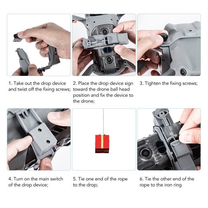 VGEBY Système De Largage Pour Drone DJI Mavic Pro - Dispositif De Libération De Charge Utile 500g - Livraison Par Drone