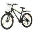 TIP - Vélo de montagne 21 vitesses Roues de 26 pouces 42 cm Noir - YOSOO - DX007437-3
