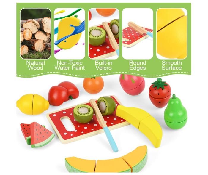 Fruits et légumes à couper, jouet en bois DJECO DJO6526 Fruits et légumes à couper, jouet en bois DJECO DJO6526