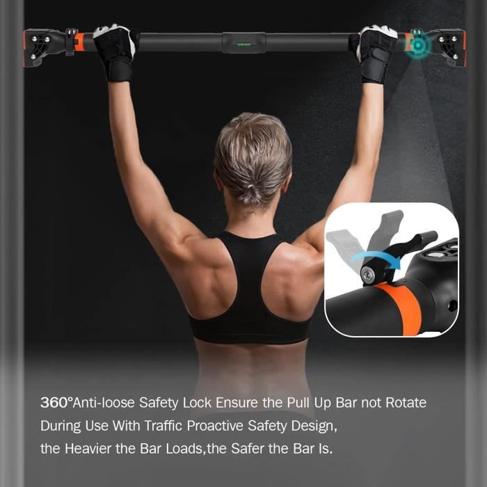 Barre de traction réglable et facile à installer sur porte