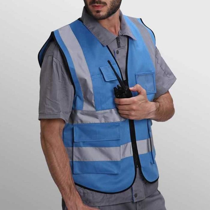 Gilet fluorescent 2025 bleu