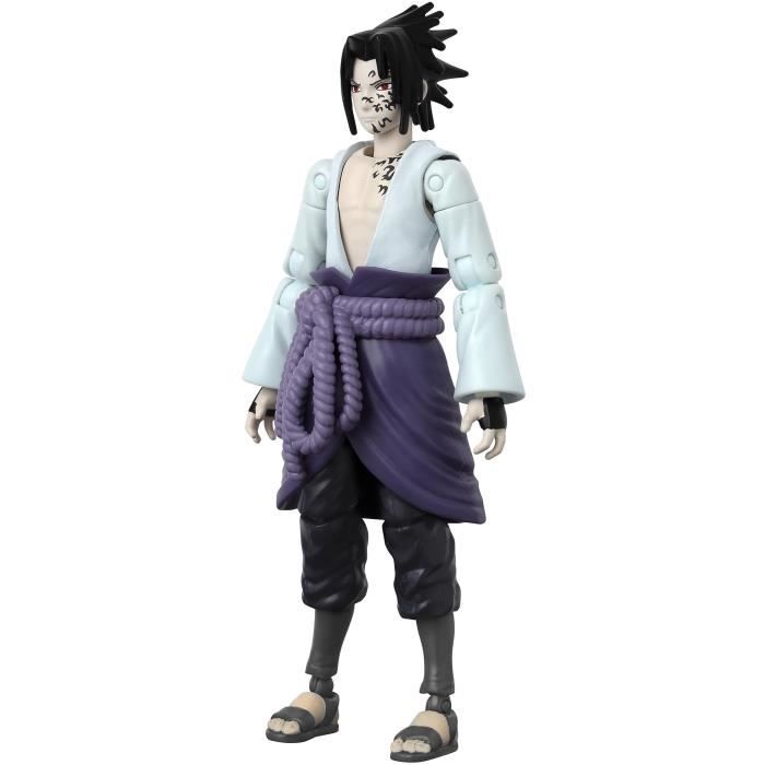 SILVERLIT - Figurine Naruto à Construire 12 Cm, Articulée, Avec Socle - 2 Personnages Au Choix : Naruto Ou Sasuke, Accessoires Inclus - 54039