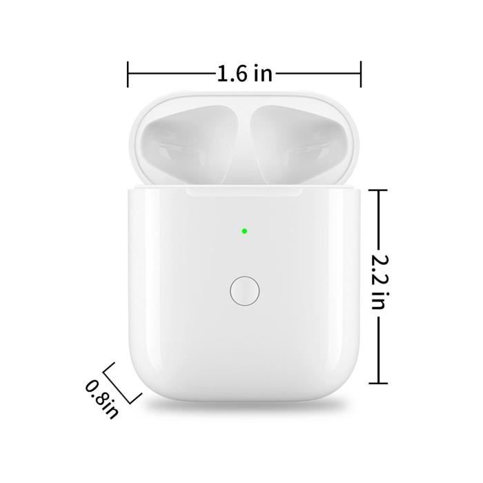 HURRISE Boîtier de charge sans fil pour écouteurs avec bouton de synchronisation de jumelage