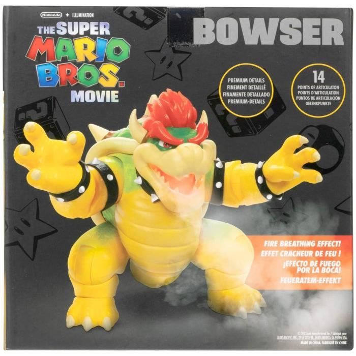 Figurine électronique Bowser - JAKKS PACIFIC - Mario Movie - 18 cm