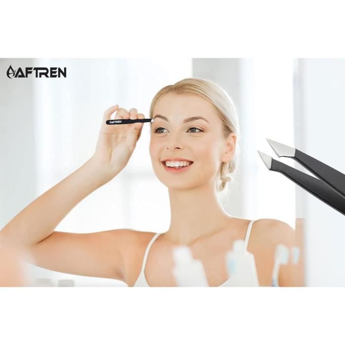 Pince à épiler Professionnelle En Inox - Pour Sourcils, Cils Et Poils Incarnés