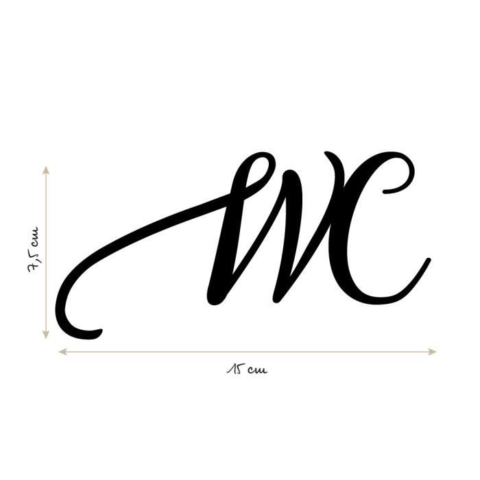 Plaque De Porte De WC - Noir Mat - Impression UV - 12 X 12 Cm - Verre