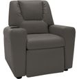 NEW Fauteuil inclinable ,Chaise de relaxation, Similicuir Gris anthracite - 51 x 62 x 67 cm-1389-0
