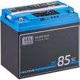 ECTIVE EDC85SC Batterie Décharge Lente Deep Cycle 12V 85Ah GEL Solaire avec PWM-Chargeur et Ecran LCD-0