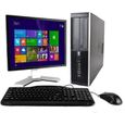PC Complet 17" HP Elite 6000 Pro SFF E5400 2.7Ghz 4Go Disque 250Go WIFI Windows 10 Pro + wifi pack office 2007 à vie  Clavier souris-0