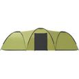 Tente igloo de camping 650x240x190 cm 8 personnes Vert LVD-0