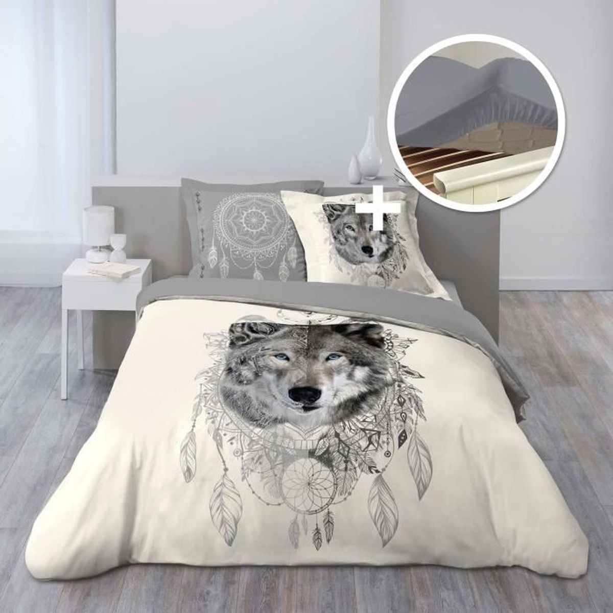LA MAISON DAMELIE Parure de Drap Flanelle Seraphin 2 Personnes
