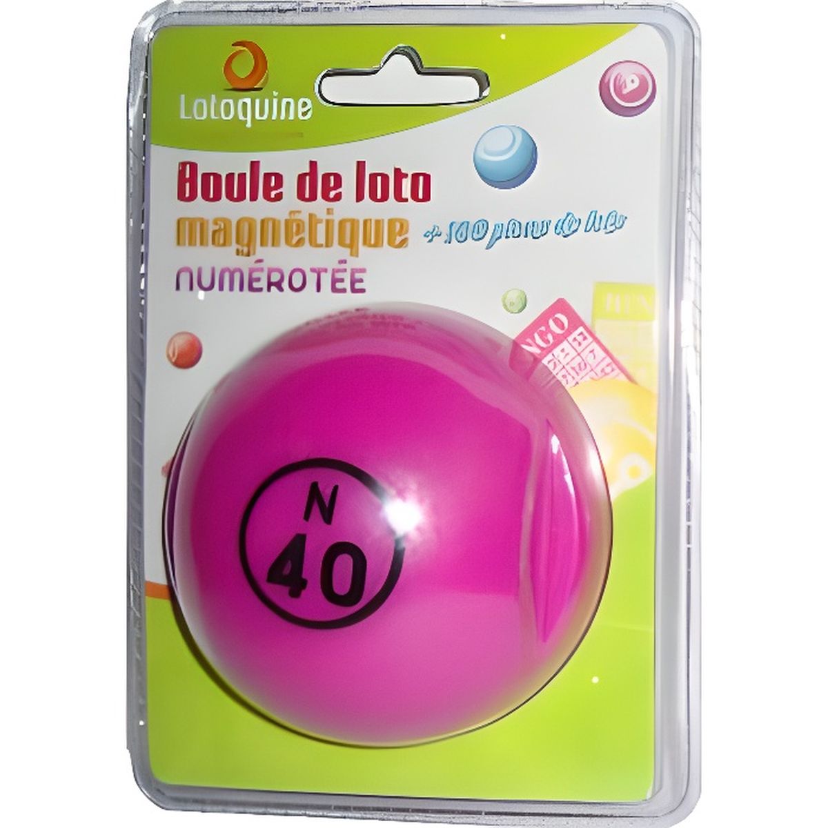Loto Magnétique Rose Avec 100 Pions - Boîte De Rangement Pratique