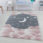 Tapis d'Enfant Chambre - Magic - Étoiles - Rose - 160 x 230 cm - 100% Polypropylène - SIMPEX