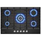 GASLAND GH2805BG1FC Plaque de Cuisson à gaz 5 Feux, Plaque gaz encastrée Verre trempé, facile à installer/utiliser