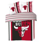 SAHINLER NBA - Housse De Couette Chicago Bulls Ado 200x200 cm + 2 Taies d'oreiller 63x63 cm - Rouge - 100% Coton