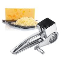 LIA Rape à fromage en acier inoxydable rotatif multifonctions cuisine artisanat Slice Shred Tool