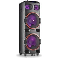 "NGS WILD DUB 2 - Enceinte Portable 800W, Compatible Bluetooth et True Wireless Stereo, Double Subwoofer 12"" + Double Tweeter 4""