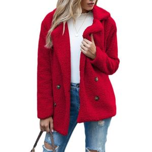 manteau court rouge femme