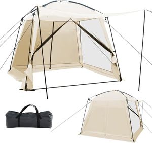 TENTE DE CAMPING GOPLUS Tente de Camping 3x3M avec Moustiquaire,pou