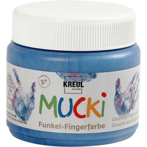 DOIGT MAGNÉTIQUE Peinture au doigt Mucki - 150 ml Bleu Métallisé