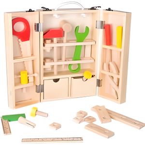 howa Boîte à outils pour enfants Master en bois avec 45 pièces  d'accessoires 4907