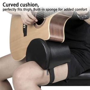 Éponge intégrée avec coussin pour guitare professionnels de la guitare pour les débutants en guitare folk accessoires pour instruments de musique Coussin de jambe de guitare noir 
