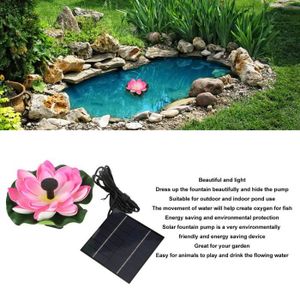 FONTAINE DE JARDIN Pompe à eau solaire de fleur de lotus CUQUE - Blan