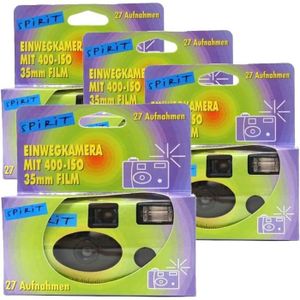 Lot De 2 Appareils Photo Jetables Topshot - 27 Photos ISO 400 - Jaune - Parfait Fêtes, Mariages