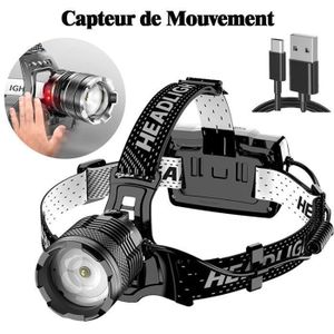 Lampe Frontale LED Patuoxun 3000 Lumens - 4 Modes - Portée 300m - Piles Incluses