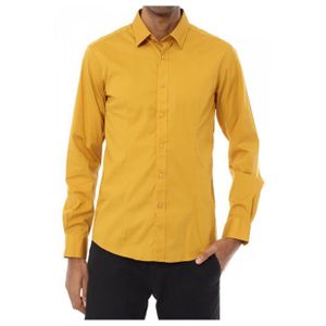 Chemise jaune moutarde homme sale