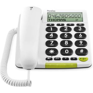 Téléphone fixe Phoneeasy 312Cs Téléphone Filaire Simplifié Larges