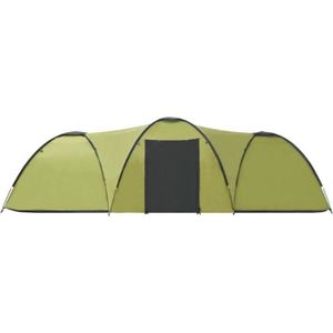 TENTE DE CAMPING Tente igloo de camping 650x240x190 cm 8 personnes Vert LVD