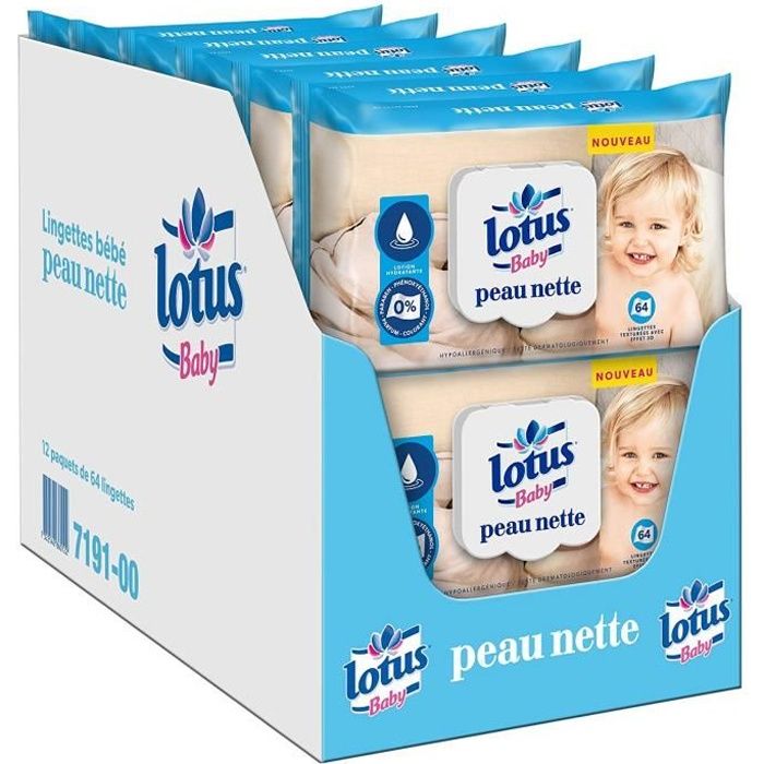 Lot Lotus Baby Douceur Naturelle - Couches Taille 5 (12-20 kg) Pack 1 mois  - 140 couches + Culottes Taille 5 (12-20 kg) Pack 1 mois - 120 culottes